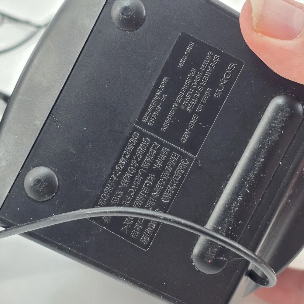 Sony SRS-A20 Active Portable Computer Stereo Speaker System Built-In Amp 1994